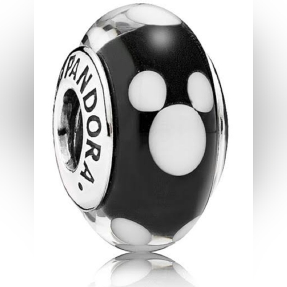 Pandora Disney Classic Mickey Murano Glass Charm - Picture 2 of 2
